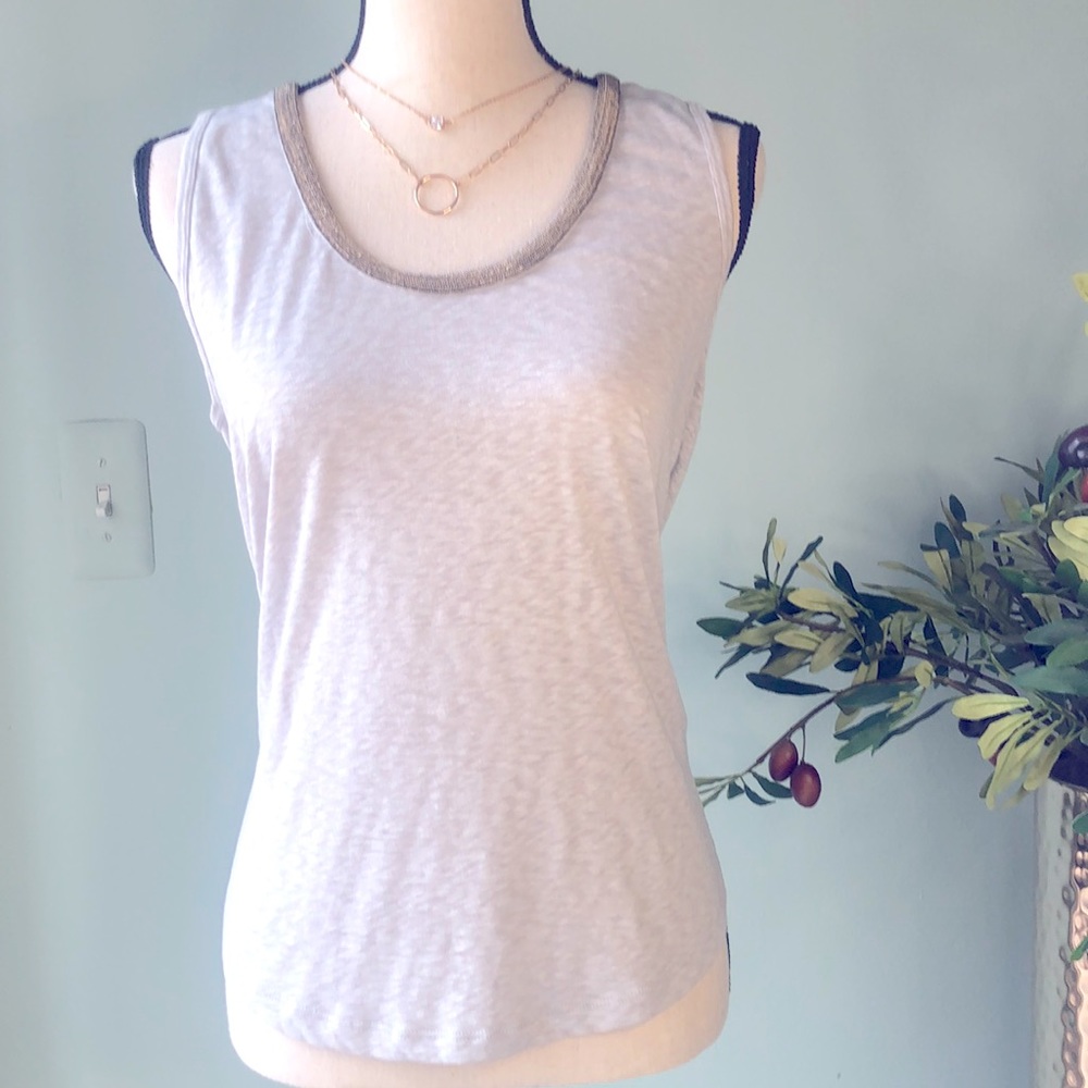 LOFT tank with sequined neckline